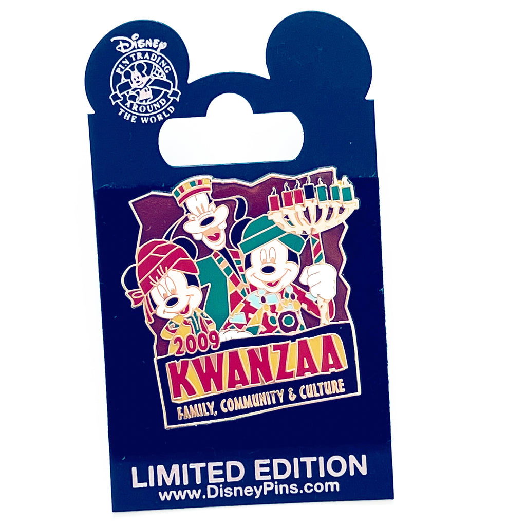 Disney Kwanzaa Minnie Goofy Mickey Limited Edition 500 Pin