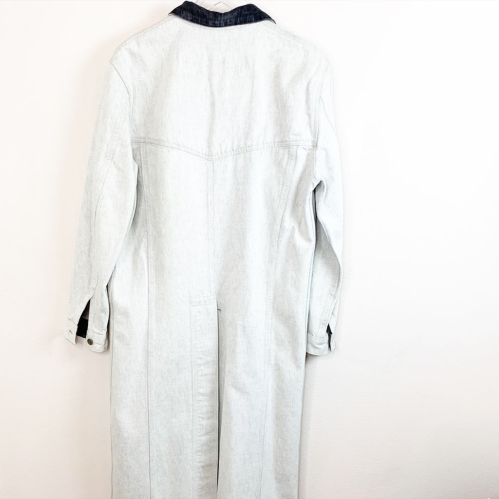 Vintage Levi Strauss Denim Long Jean Trench Jacket