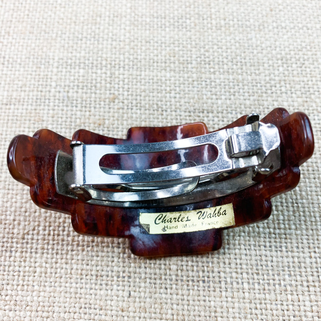 Vintage Charles Wahba Made In France Barrette Clip