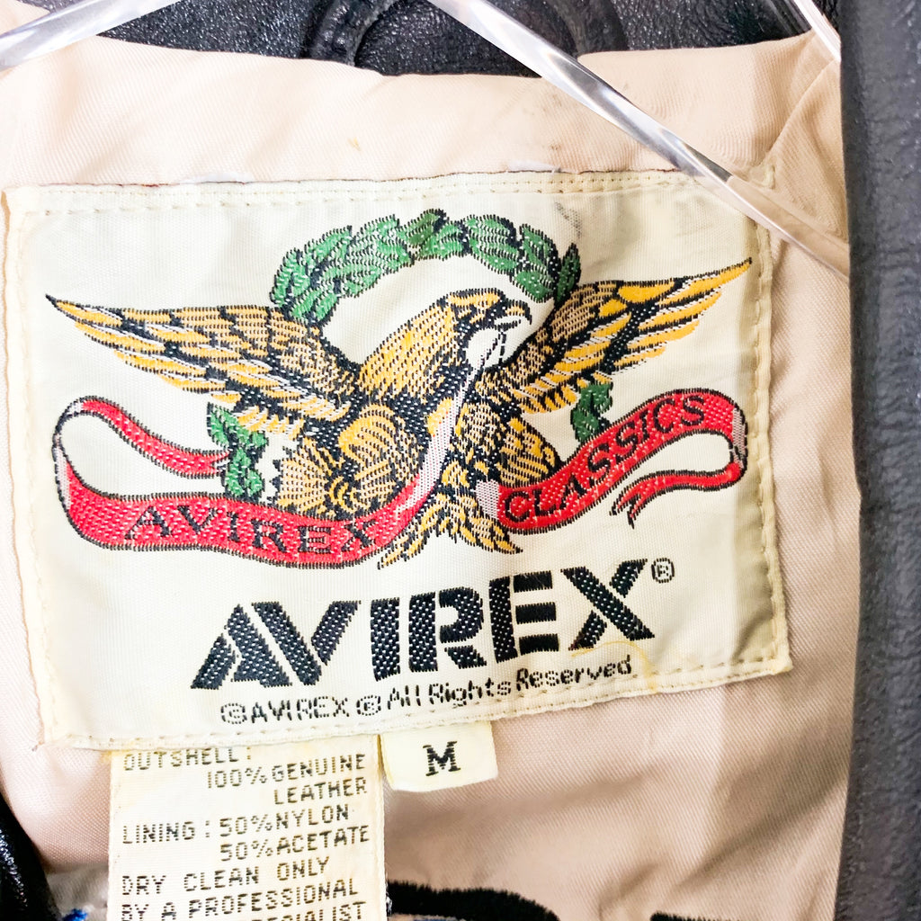 Vintage Avirex Leather Motorcycle Biker Jacket