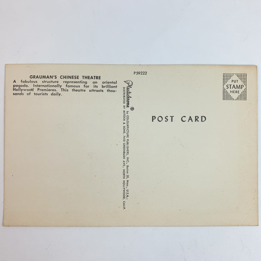 Hollywood Grauman's Chinese Theatre Seven Days in May Kirk Douglas Postcard