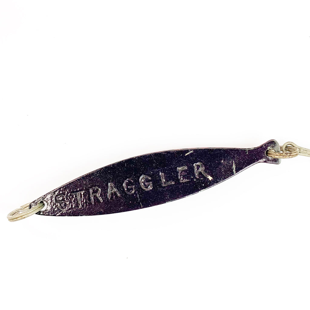 Vintage Metal Saltwater Fishing Straggler Red/Black Lure