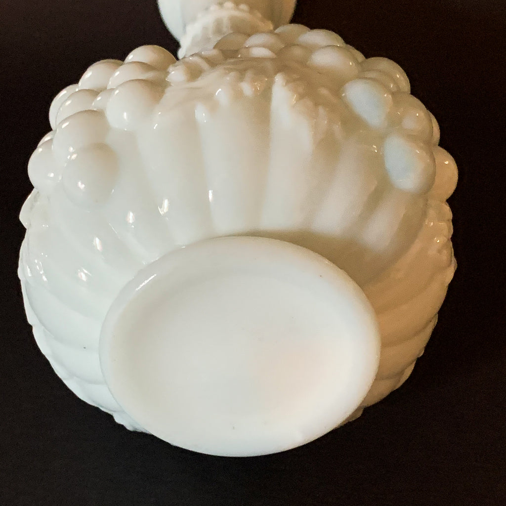 Vintage Milk Glass Grape Decanter