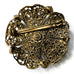 Vintage Czecho Slovakia Filigree Round Brooch Pin