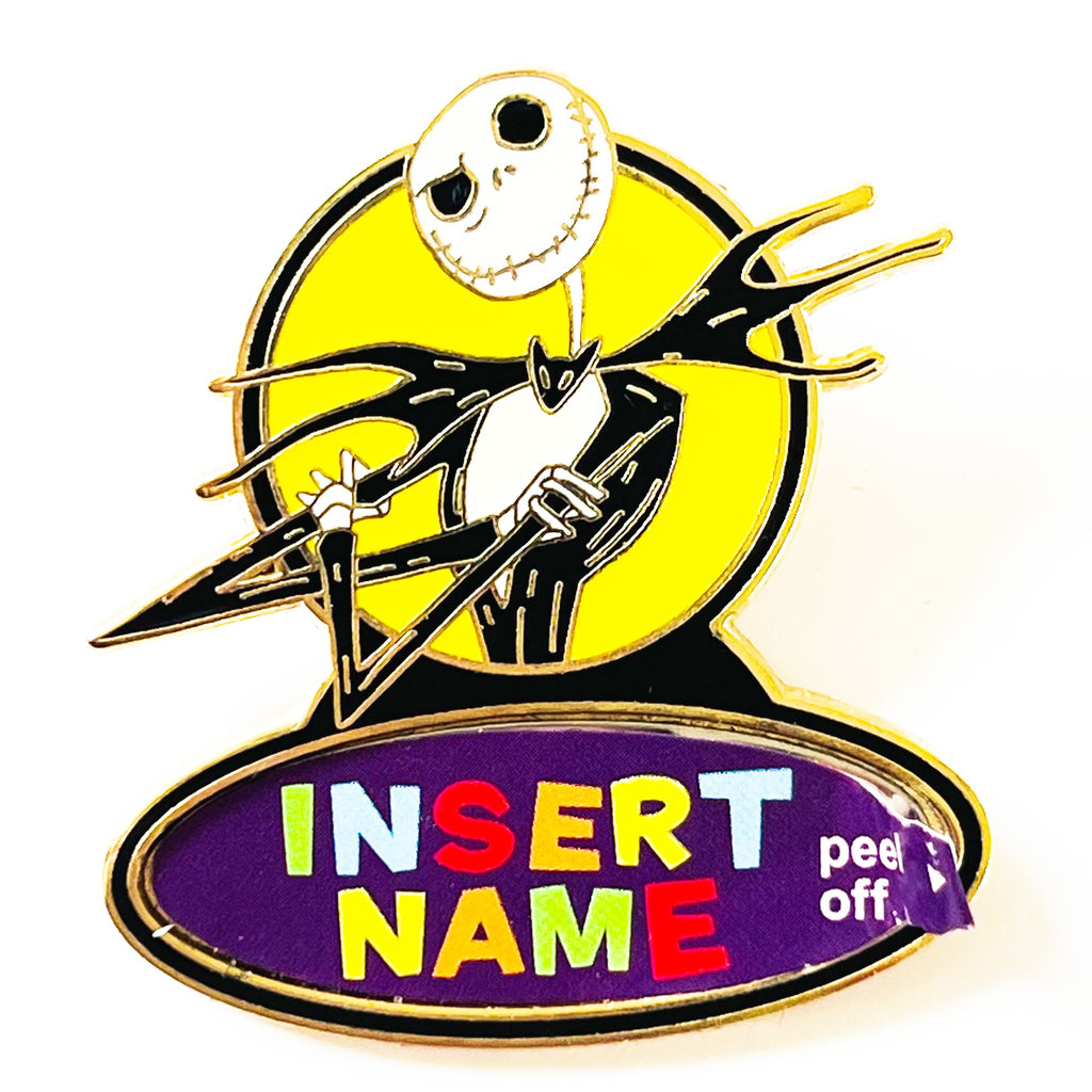 Disney NBC Nightmare Before Christmas Jack Skellington Pin Create Your Own Name Pin