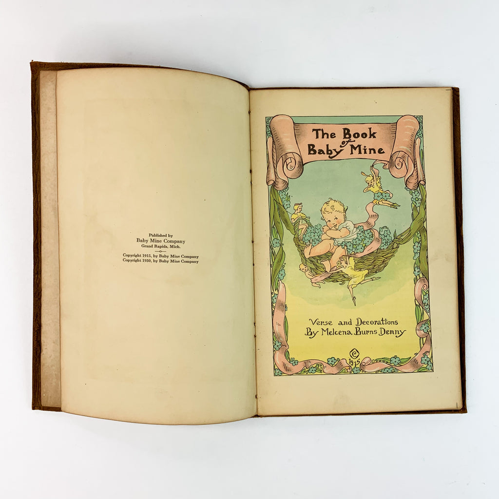1930 The Book of Baby Mine Soft Leather Bound Keepsake Journal
