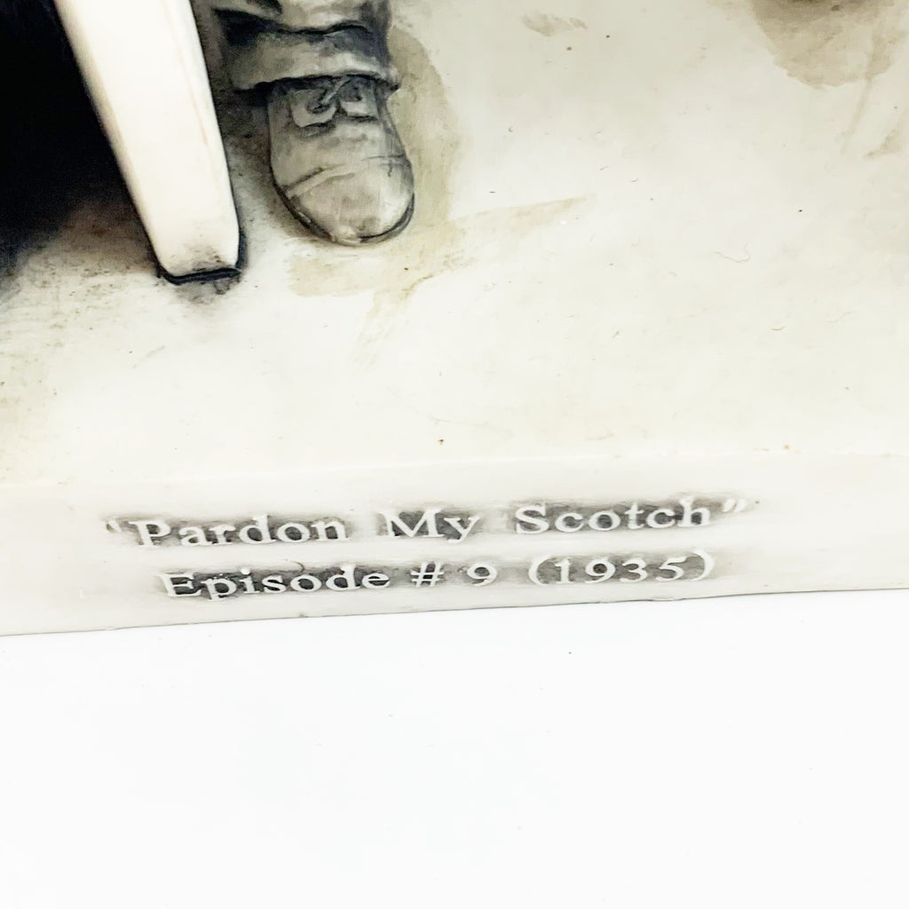 Three Stooges Figural “ Pardon My Scotch” Bookends