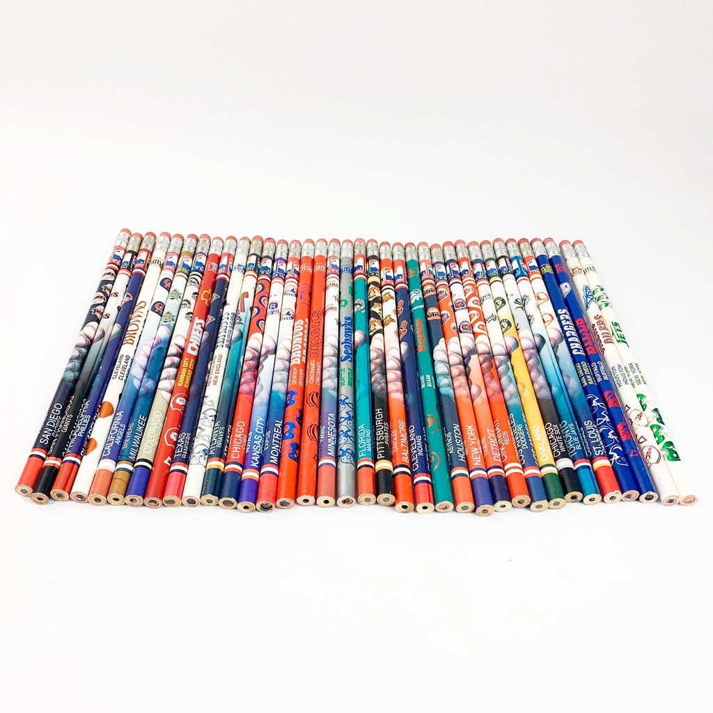 Vintage 1993 Official MLB American League Baseball & NFL Football 36pc Pencils