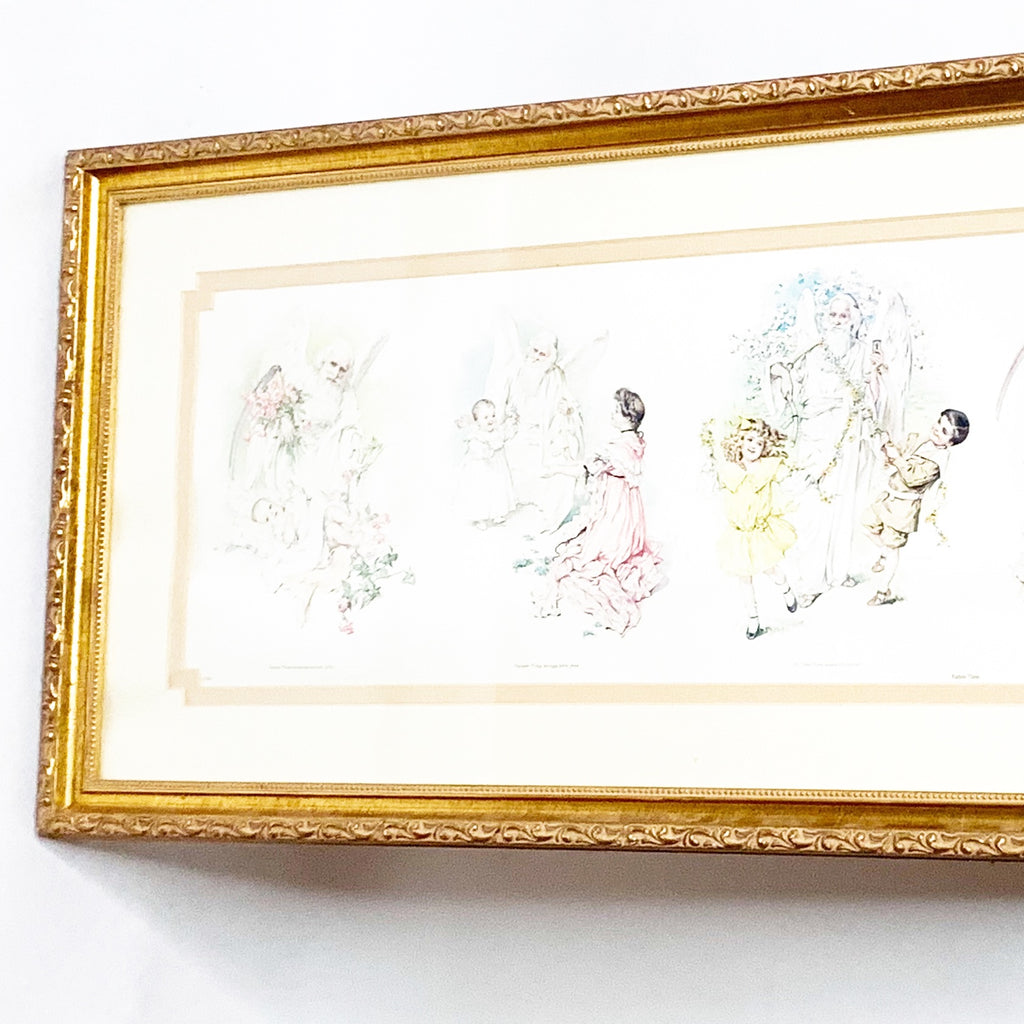 Vintage Gallery Graphics 1990 Framed Angel Print