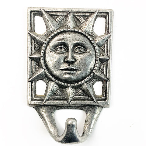 Vintage Metal Sun Face Decor Wall Hook