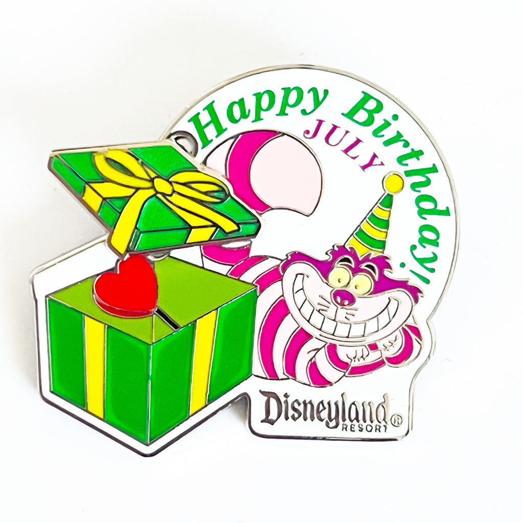 Disney Happy Birthday July Cheshire Cat Alice In Wonderland Slider LE 1000 Pin