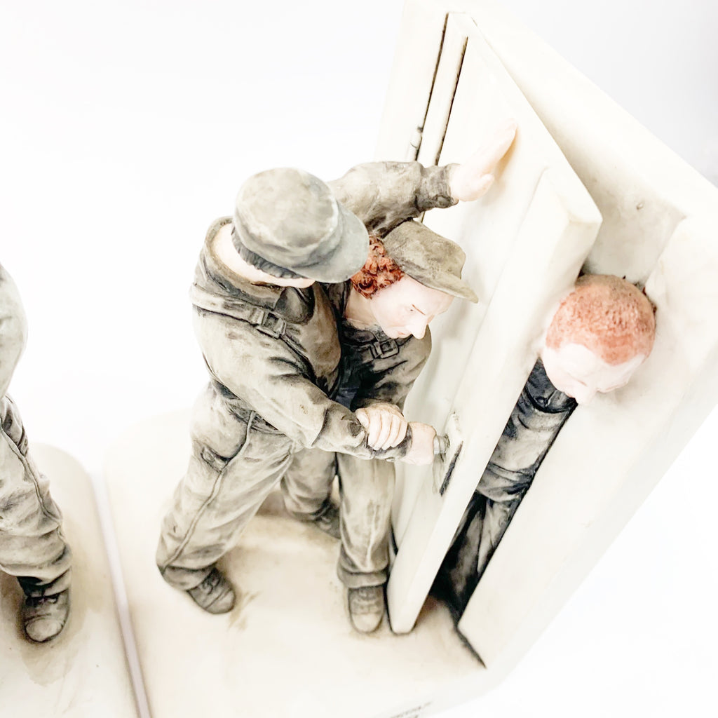 Three Stooges Figural “ Pardon My Scotch” Bookends