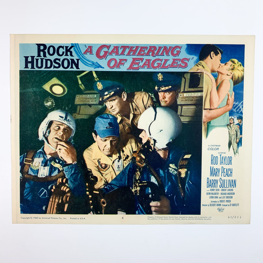 1963 A Gathering Of Eagles Rock Hudson Movie Lobby Card