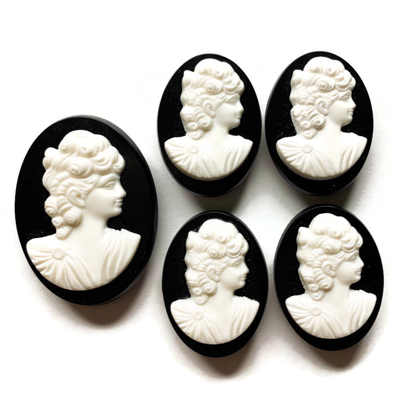 Vintage Cameo Jewelry Button Covers