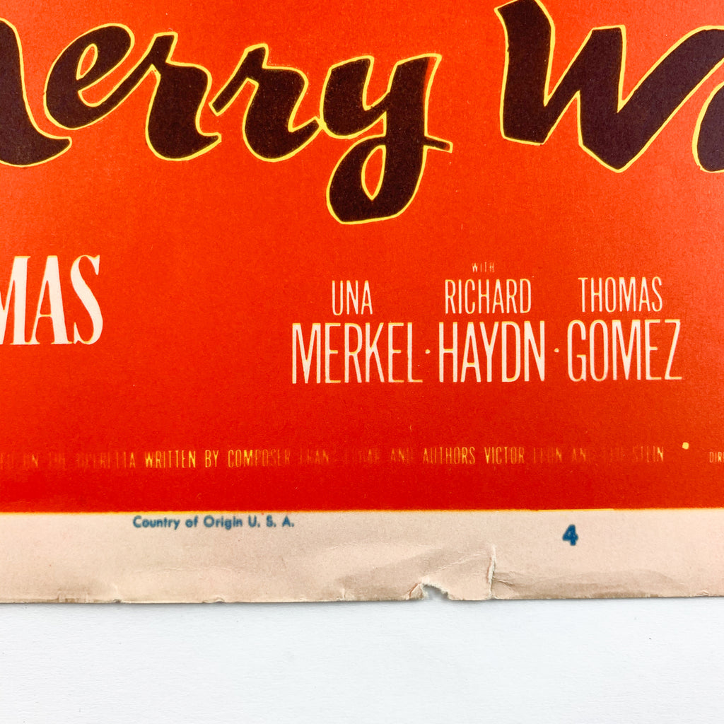 Vintage The Merry Widow MGM The Saucy Musical Lana Turner Lobby Card