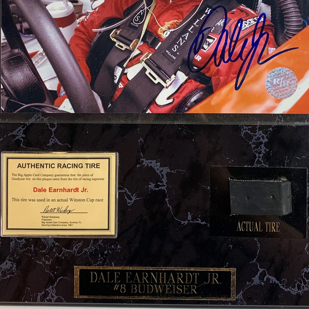 Dale Earnhardt Jr #8 Budweiser Winston Cup Race Signed Photo Wall Plaque