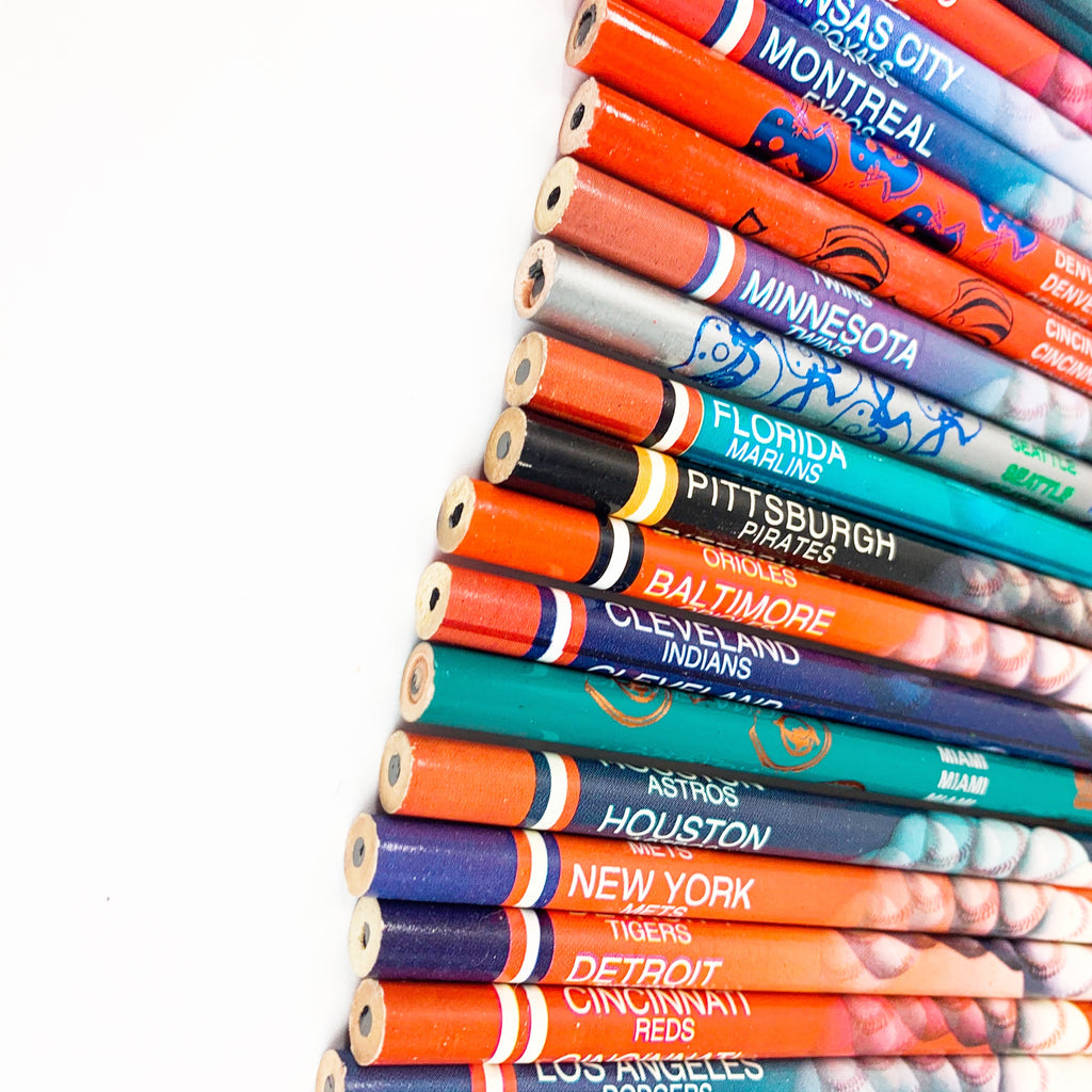 Vintage 1993 Official MLB American League Baseball & NFL Football 36pc Pencils