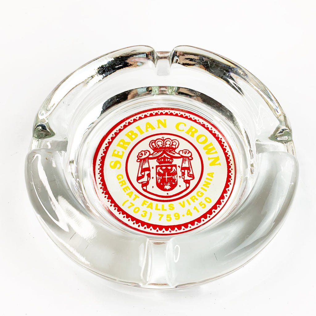 Vintage Serbian Crown Restaurant Virgina Ashtray