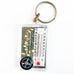 Vintage Monticello Home of Thomas Jefferson Keychain Compass + Thermometer
