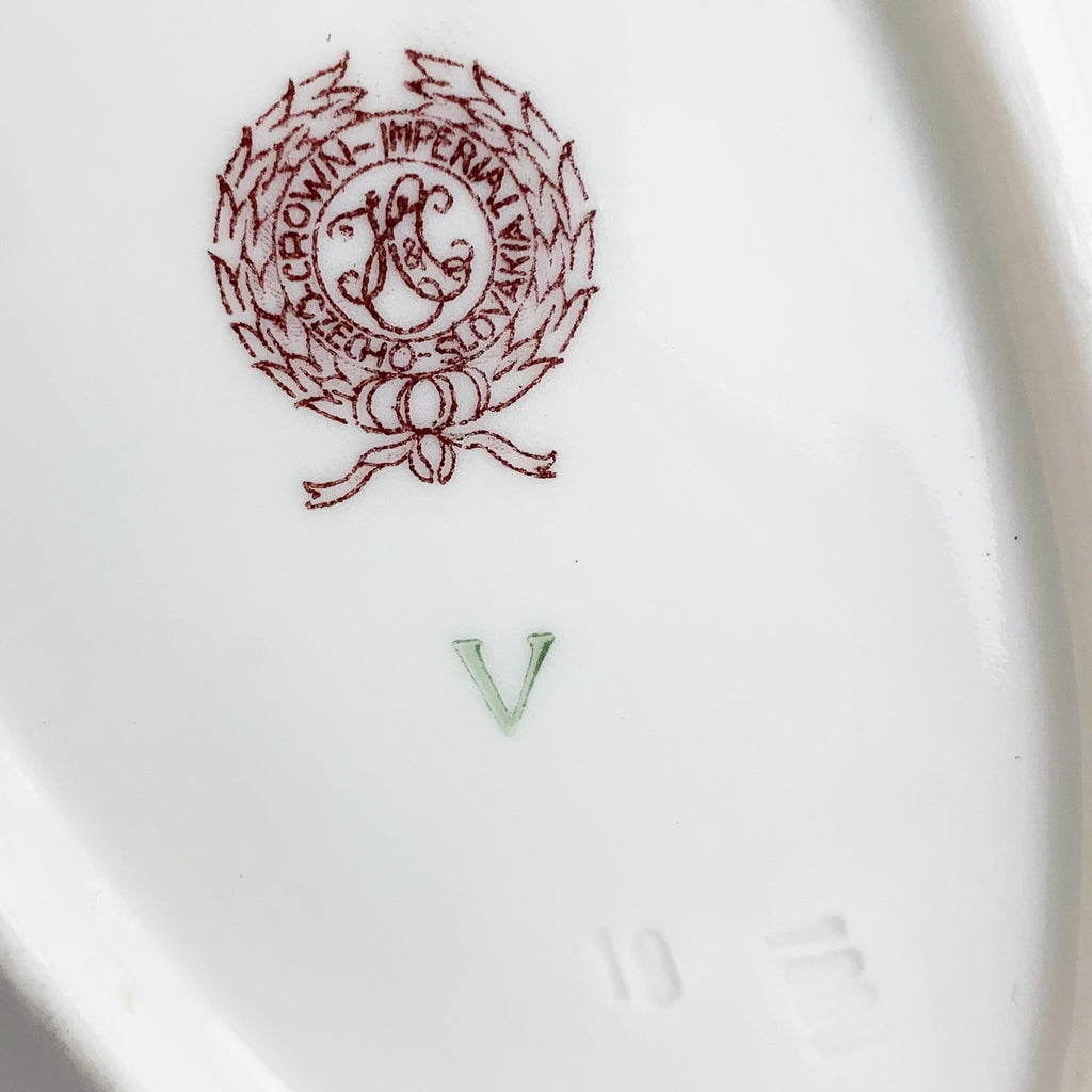 Vintage Crown Imperial Czecho-Slovakia Relish Dish Pattern