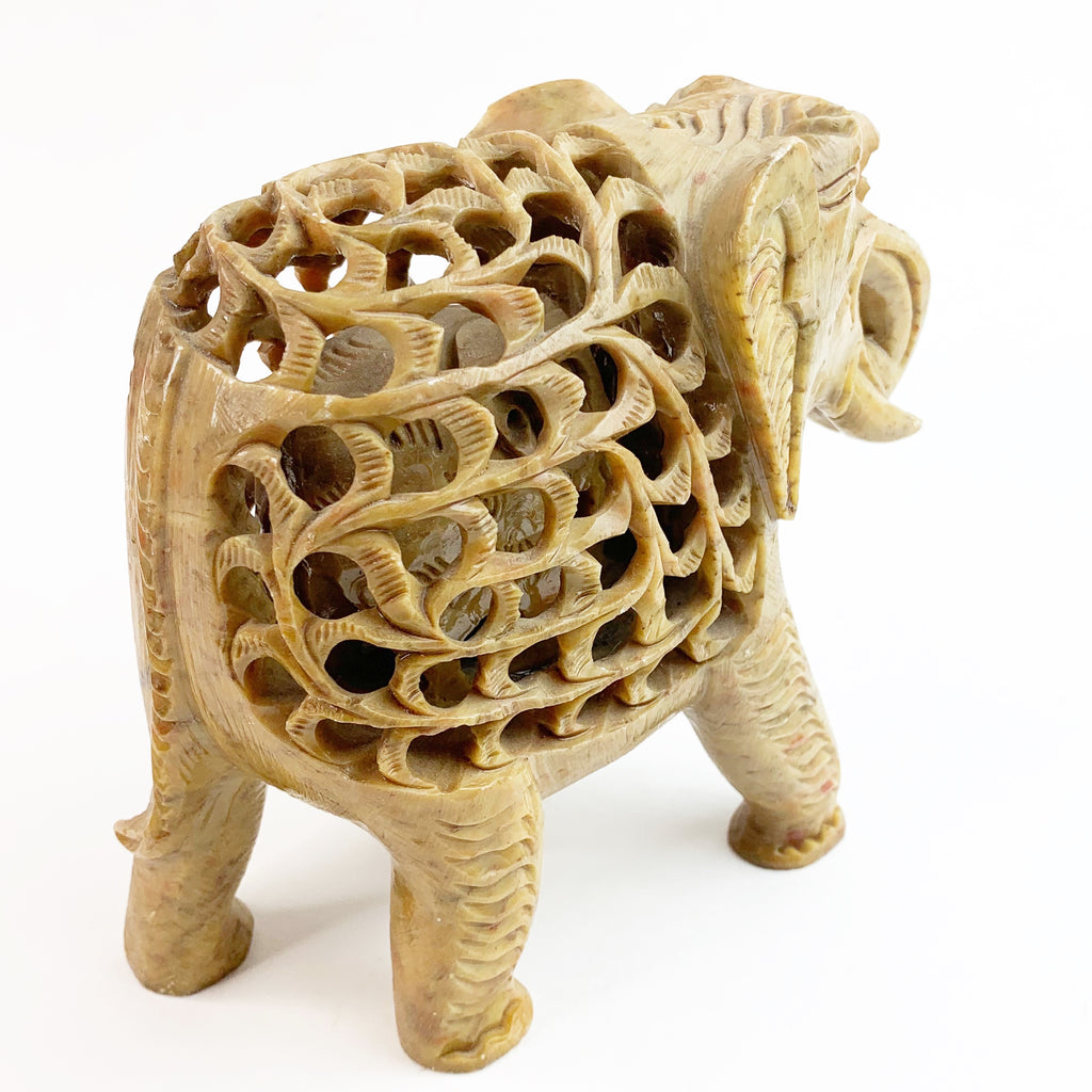 Marble Elephant Hand Carved Natural Stone