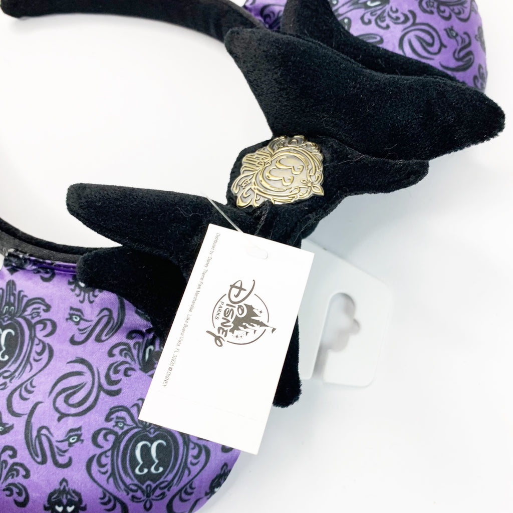 Disney Club 33 Haunted Mansion 50th Anniversary Minnie Mouse Ears + Bag