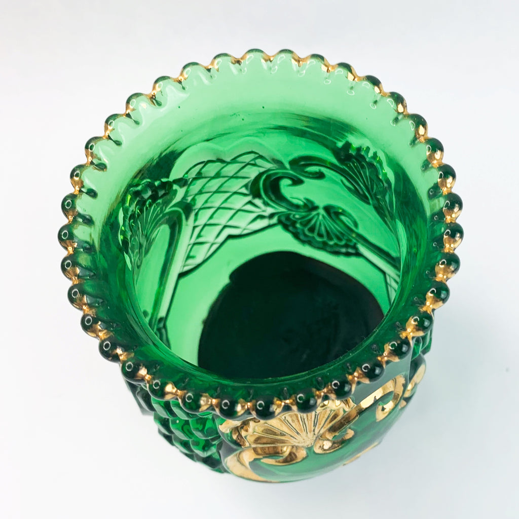 Vintage Riverside Glass Emerald Green Croesus