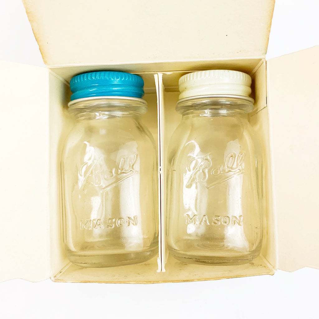 Vintage BALL Mason Jars Miniature Salt & Pepper