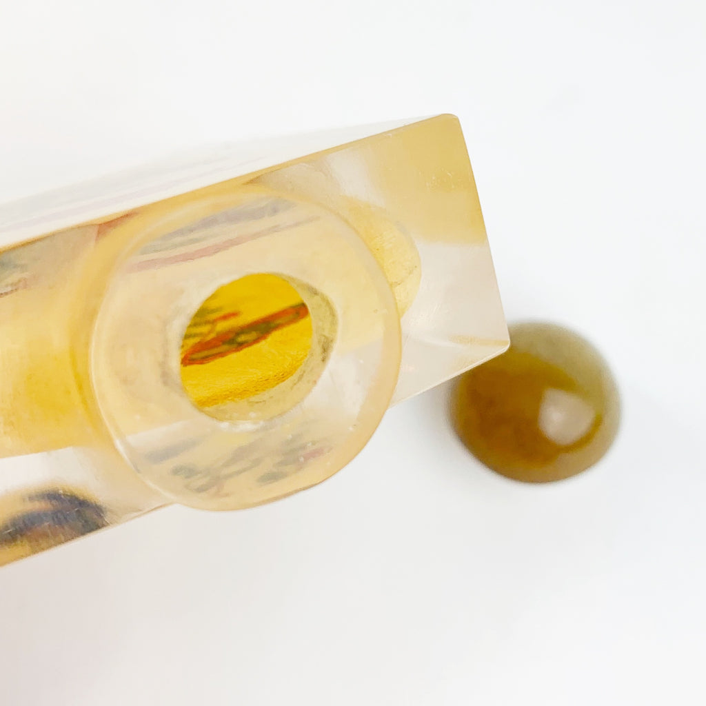 Vintage Glass Snuff Bottle Butterfly Reverse Painted Design