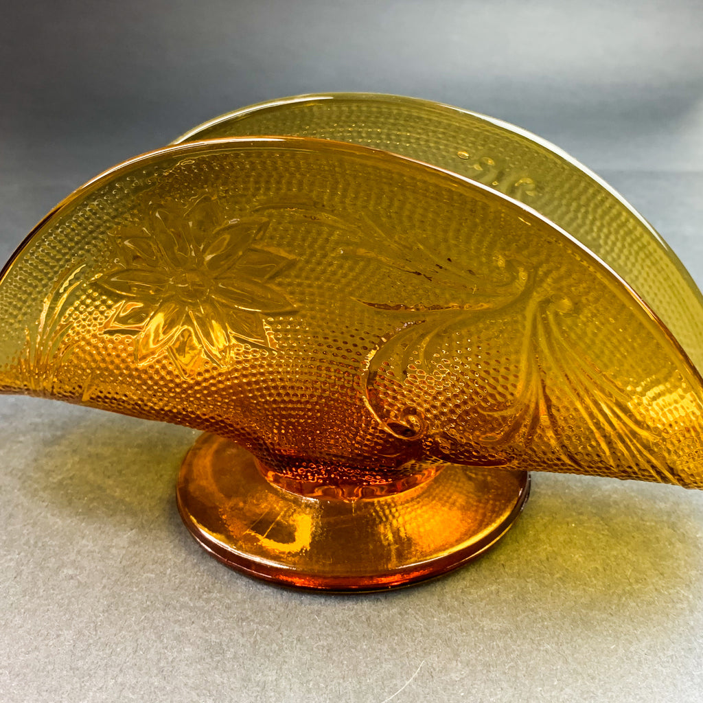 Vintage Indiana Tiara Amber Glass Napkin Holder