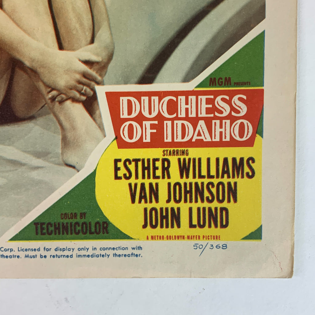 Duchess of Idaho Esther Williams Swimsuit 1950 Color By Technicolor Lobby Card