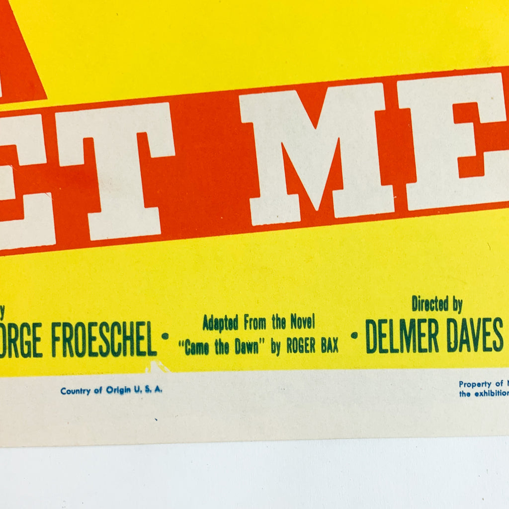 Vintage 1953 MGM Never Let me Go Clark Gable Gene Tierney #4 Lobby Card