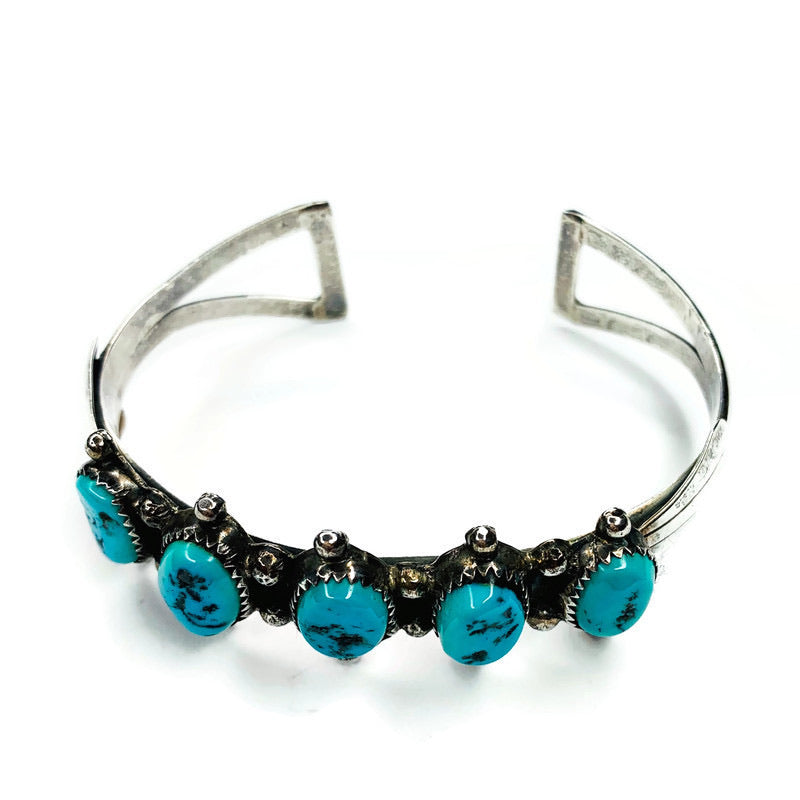Vintage Sterling Silver Turquoise Cuff Bracelet