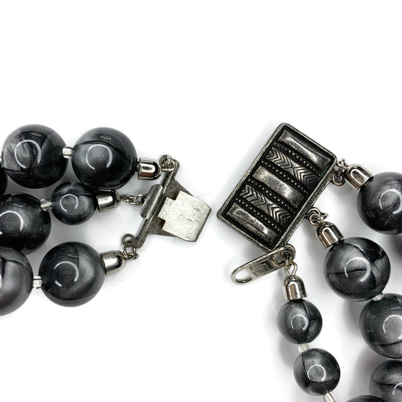 Vintage Triple Strand Italy Made Beaded Necklace