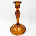 Vintage Amber Glass Tall Candlestick Holder