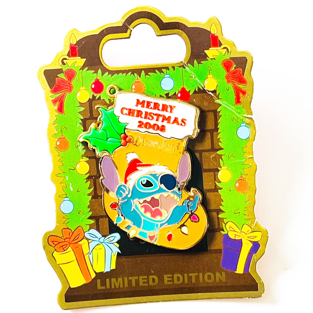 Disney Disneyland DLR 2008 Merry Christmas Stocking Stitch Limited Edition 1000 Pin