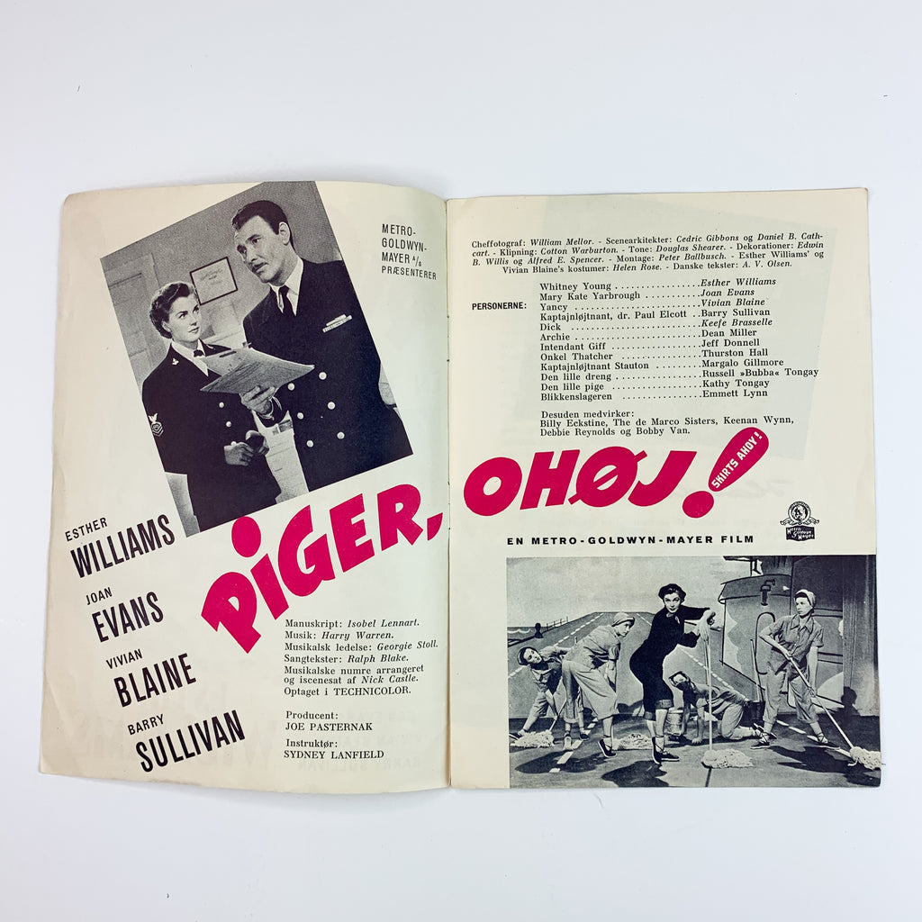 Piger Ohoj Esther Williams Technicolor Danish Souvenir Movie Program