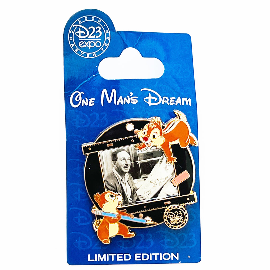 Disney D23 Expo One Man's Dream Animation Walt Chip Dale LE 1500 Pin