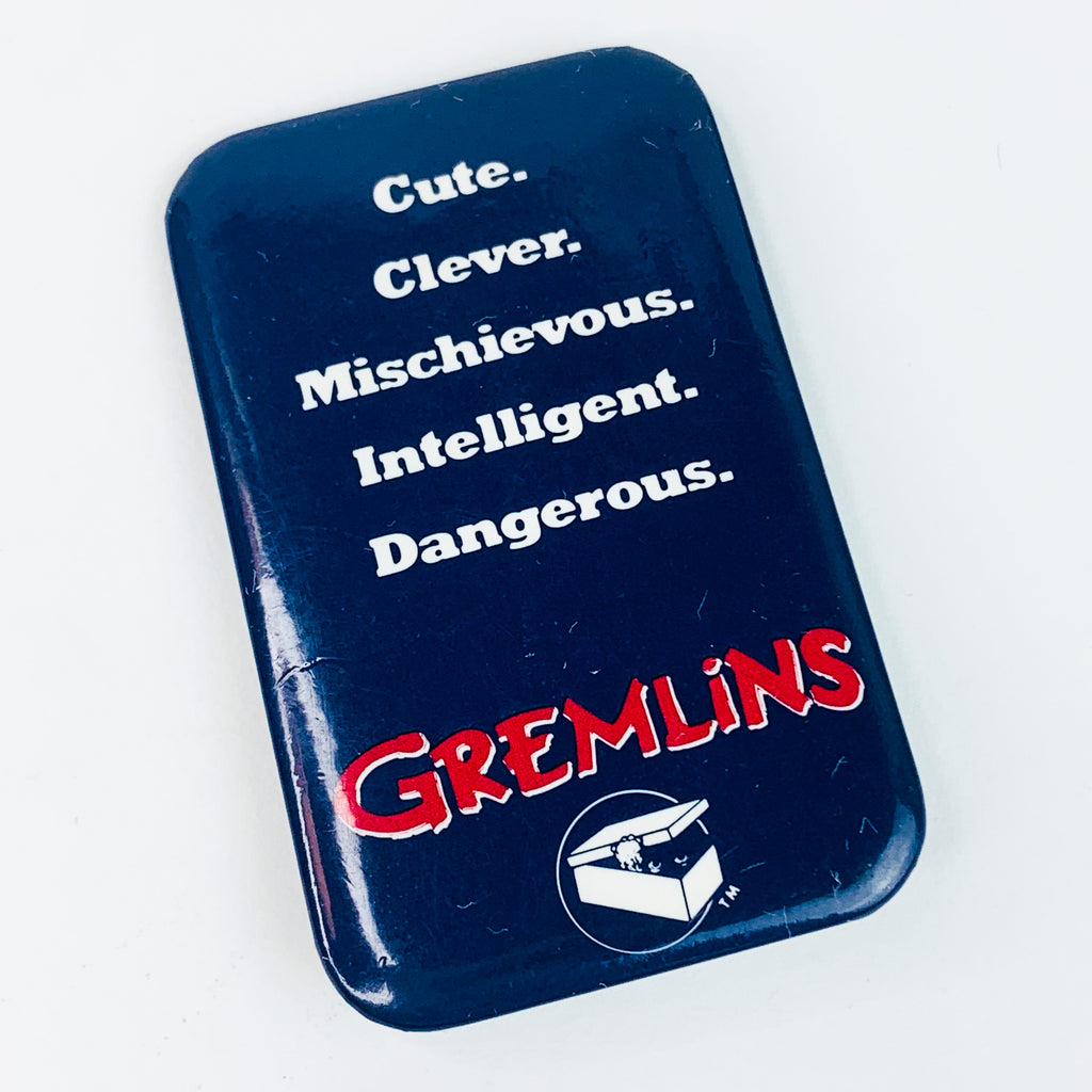 Gremlins 1984 Promotional Warner Bros. Movie Pinback Button
