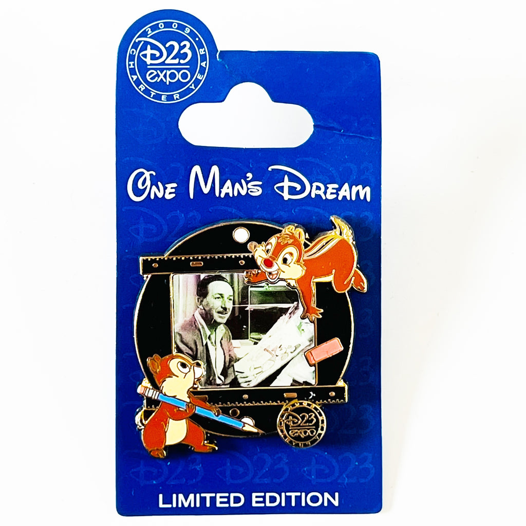 Disney D23 Expo One Man's Dream Animation Walt Chip Dale LE 1500 Pin
