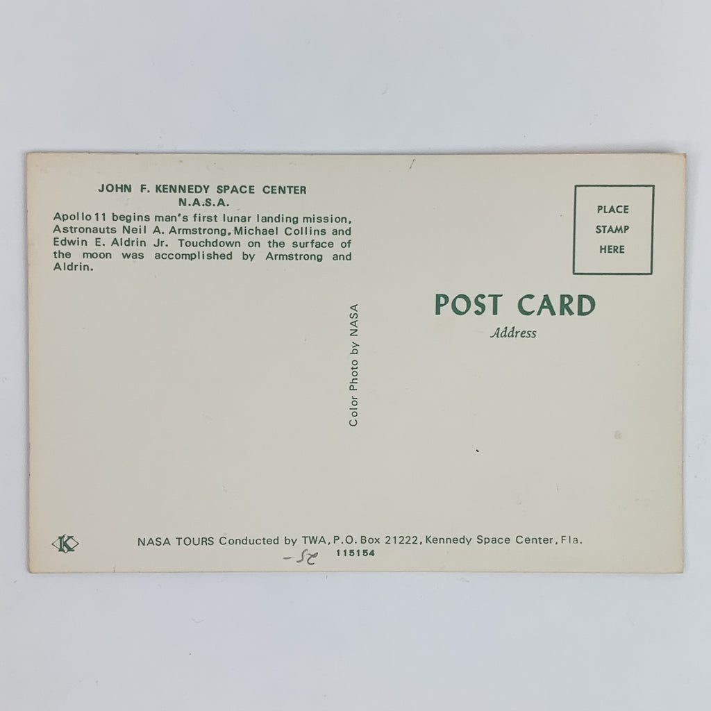 Apollo 11 Launch John F Kennedy NASA Space Center Florida Color Postcard