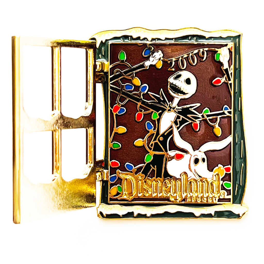 Disney Happy Holidays 2009 Frosted Window Jack Skellington Hinge NBC LE Pin
