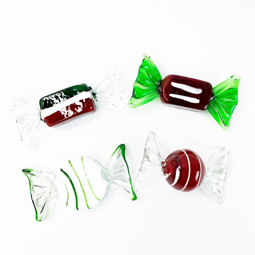 Vintage Art Glass Hand Blown Candy Candies