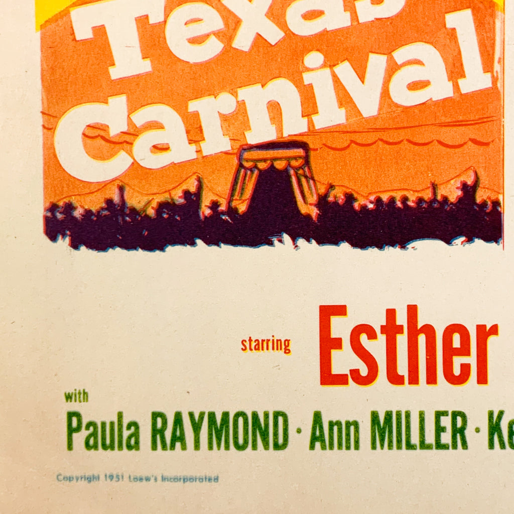 Texas Carnival 1951 MGM Musicals Esther Williams Red Skelton Lobby Card #3