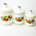 Vintage Sears Strawberry Canisters