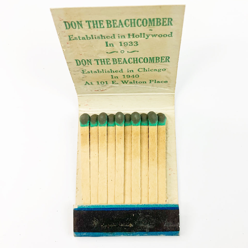 Vintage Matchbook Cover Don The Beachcomber Matches