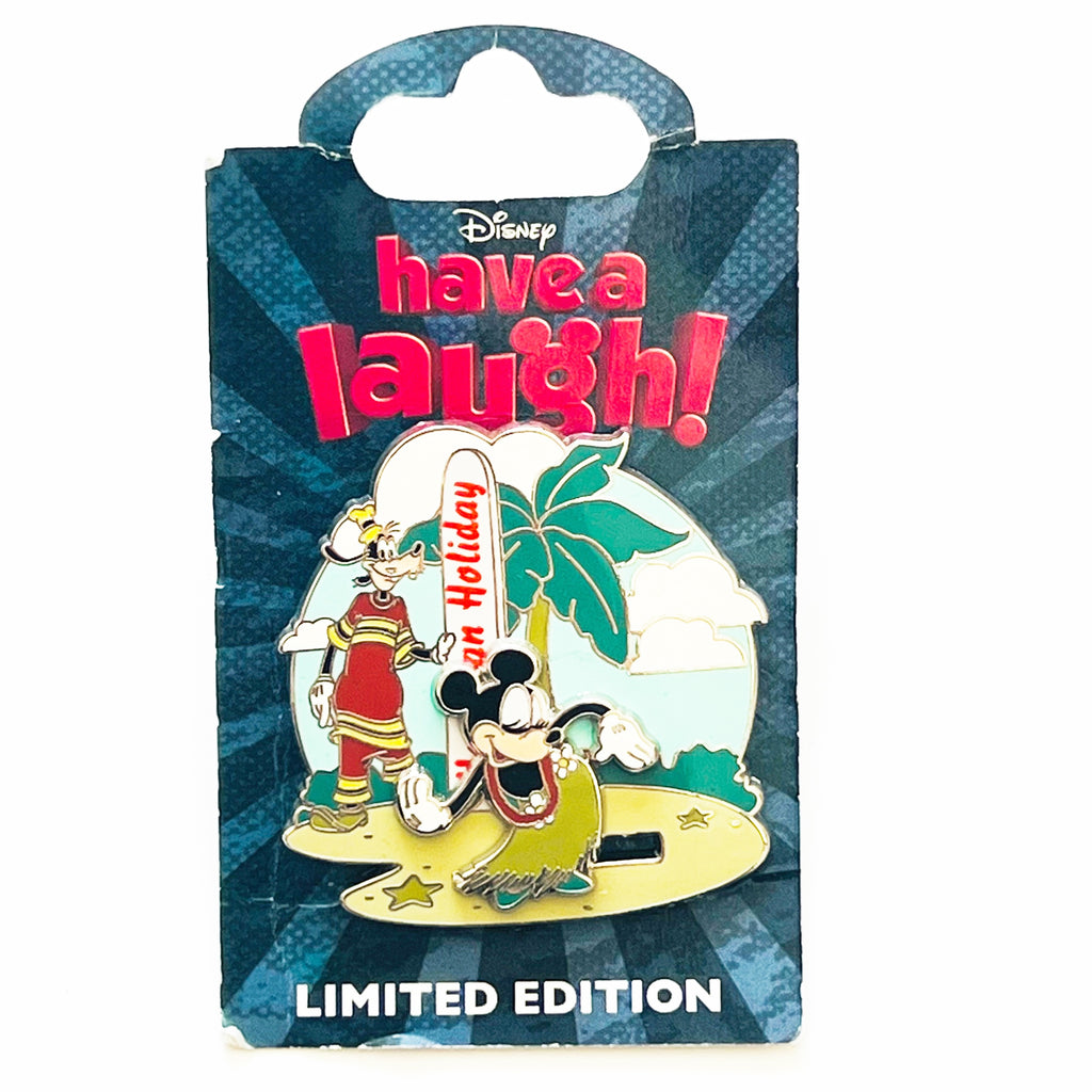 Disney Hawaiian Holiday Mickey and Goofy HAVE A LAUGH! Limited Edition Pin