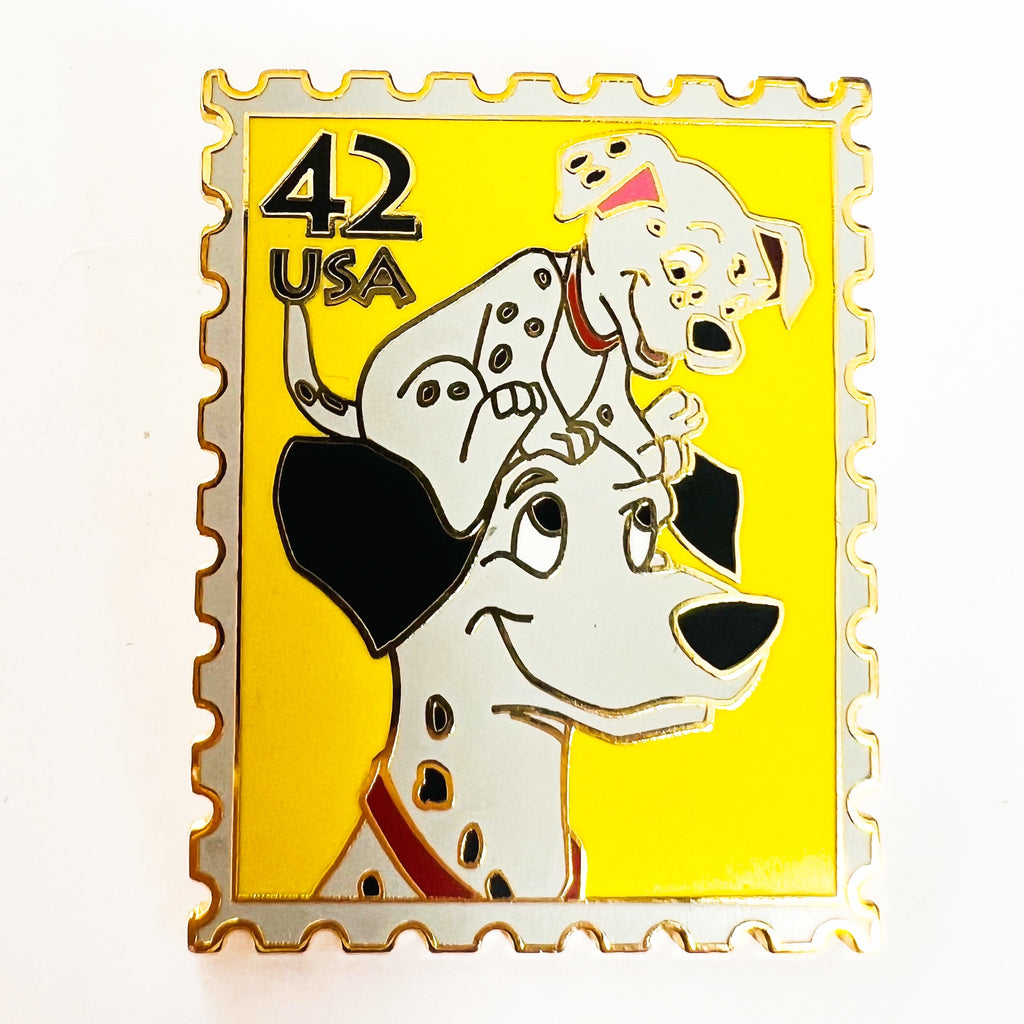 Disney US Postal Service Stamp Imagination Pongo and Pup 101 Dalmatians Pin