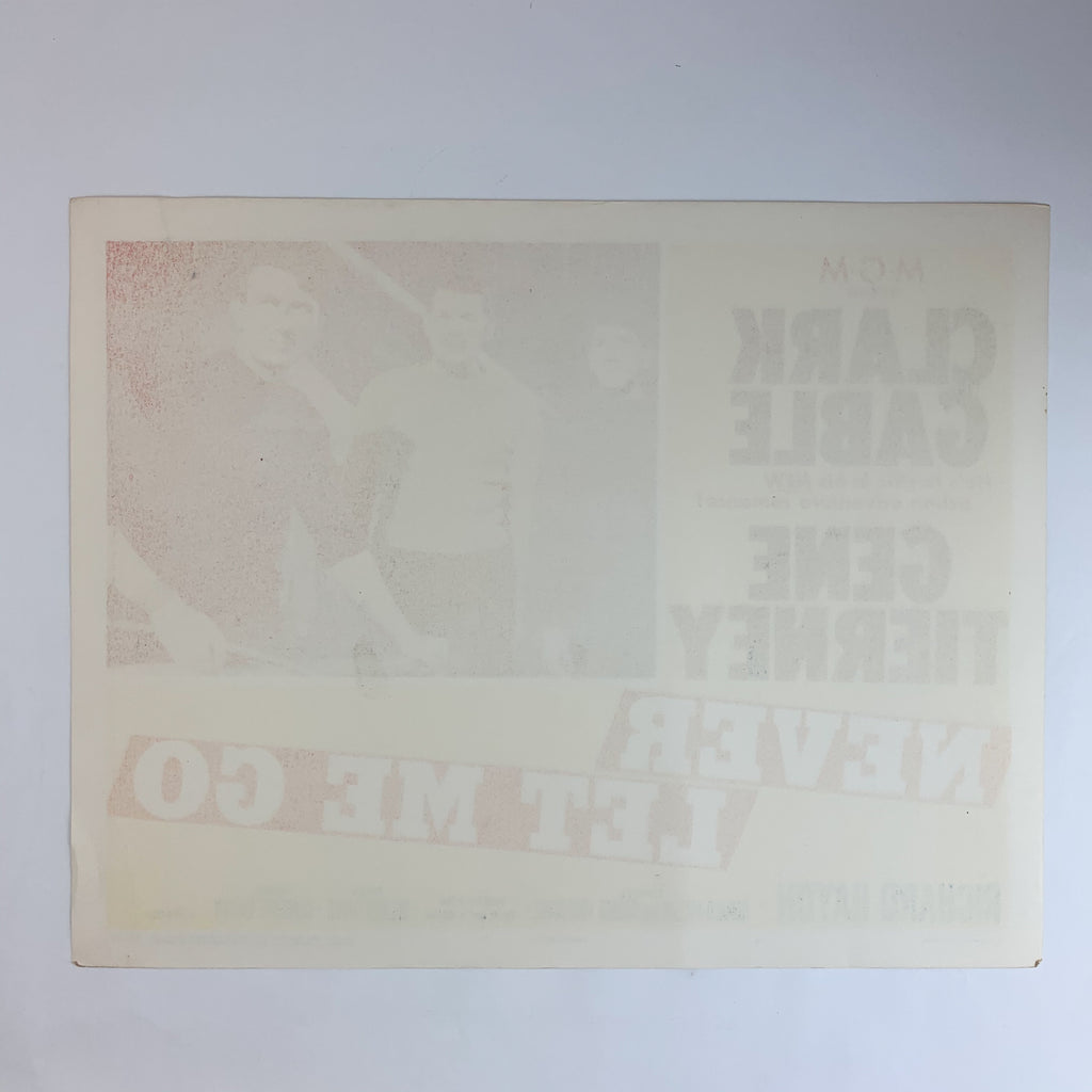 Vintage 1953 MGM Never Let me Go Clark Gable #7 Lobby Card