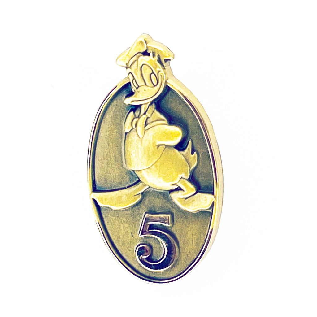 Disney 5 Year Anniversary Award Cast Member Donald Duck Pin
